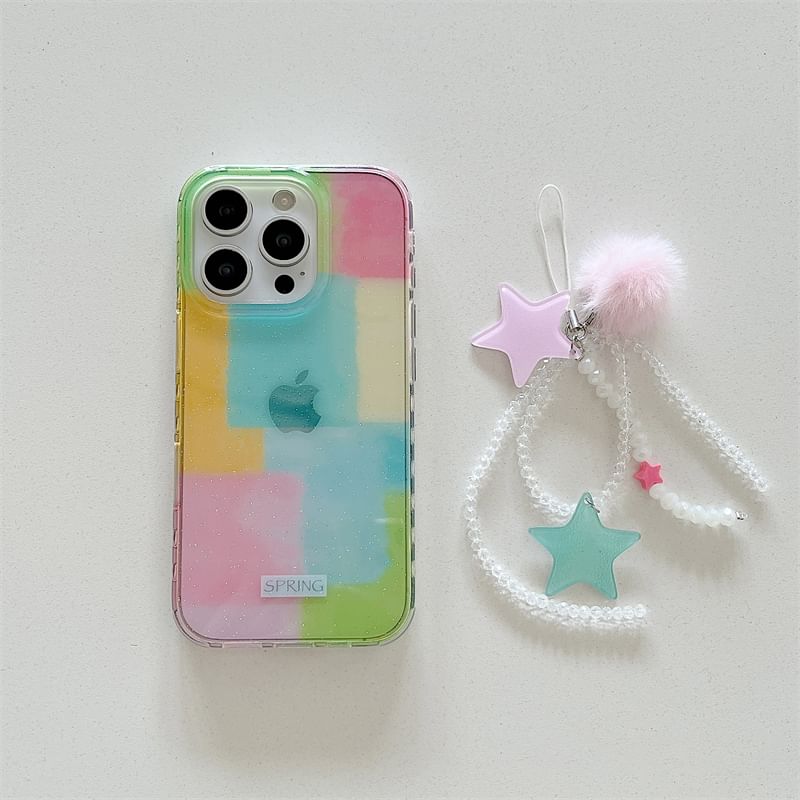 Block Color / Strap Phone Set Case
