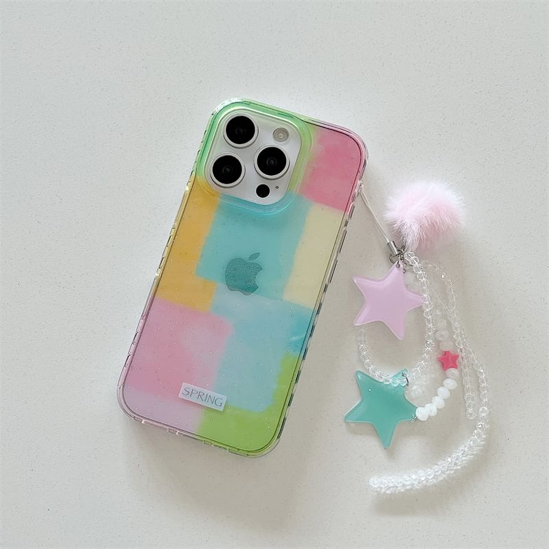 Block Color / Strap Phone Set Case