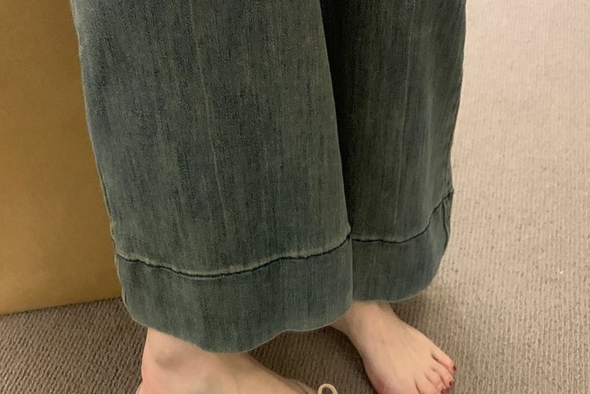 Accent Chunky Bow Pointed Heel Toe Plain Mules