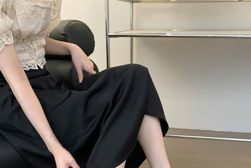 Chunky D'Orsay Heel Pointed Toe Pumps Rhinestone Accent