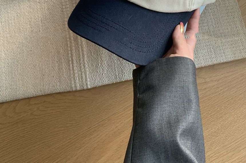 Lettering Cap Tone Baseball Embroidered Two