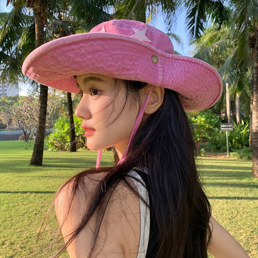 Hat Washed Applique Boonie Star