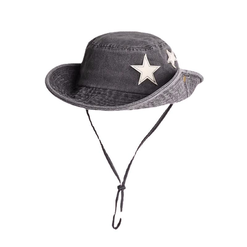 Hat Washed Applique Boonie Star