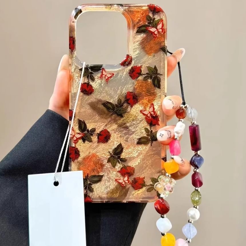 Phone Case Strap with Leaf