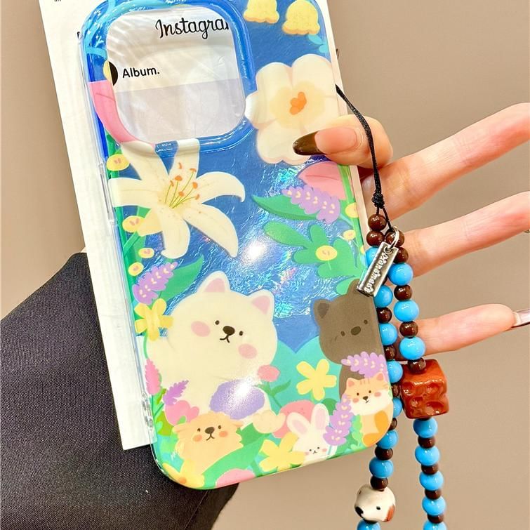 Phone with Strap Animal Case