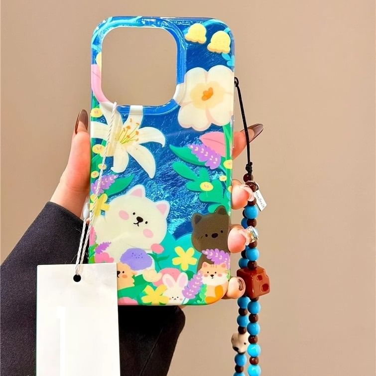 Phone with Strap Animal Case