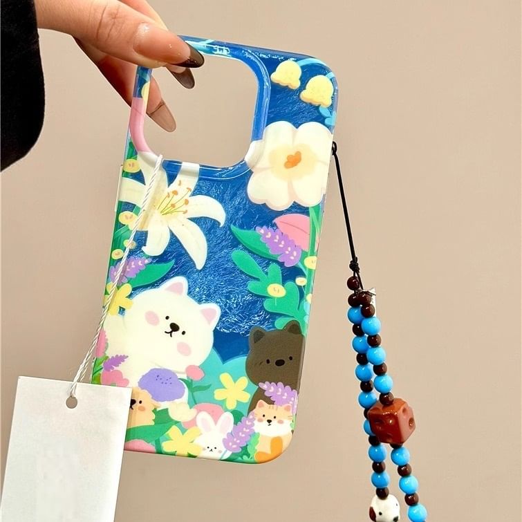 Phone with Strap Animal Case