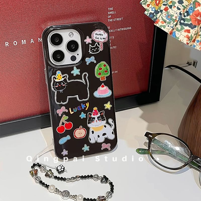 Phone Strap Cat with Case