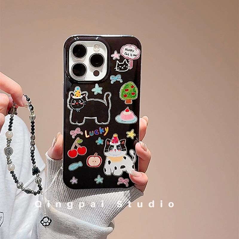 Phone Strap Cat with Case