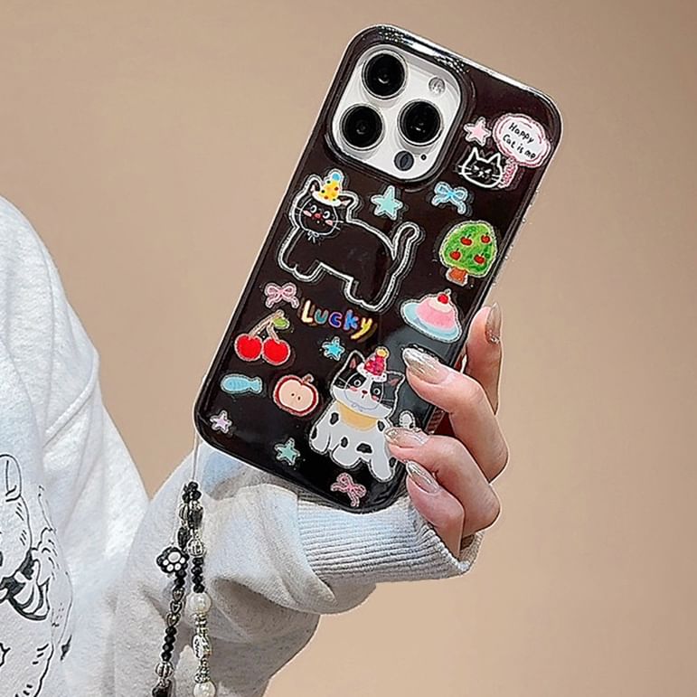 Phone Strap Cat with Case