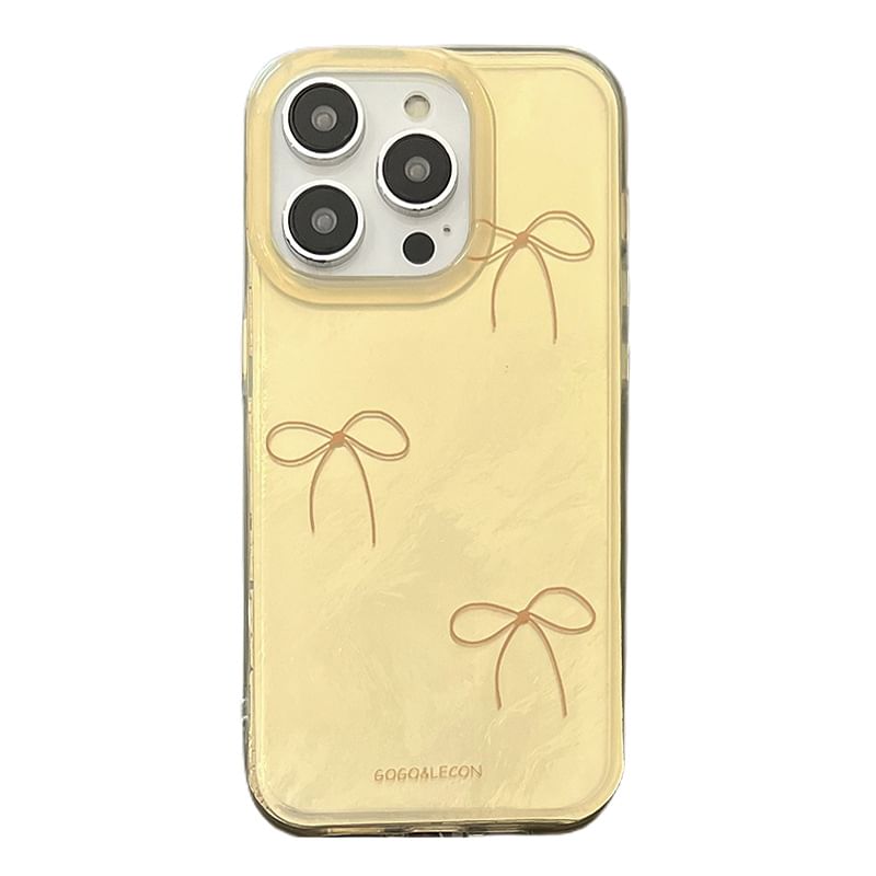 Strap Bow Phone Charm Dog Case with