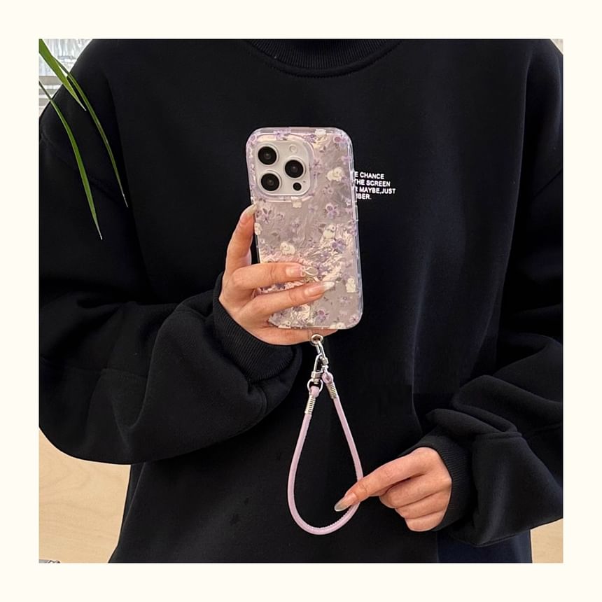 Case Strap with Floral Phone