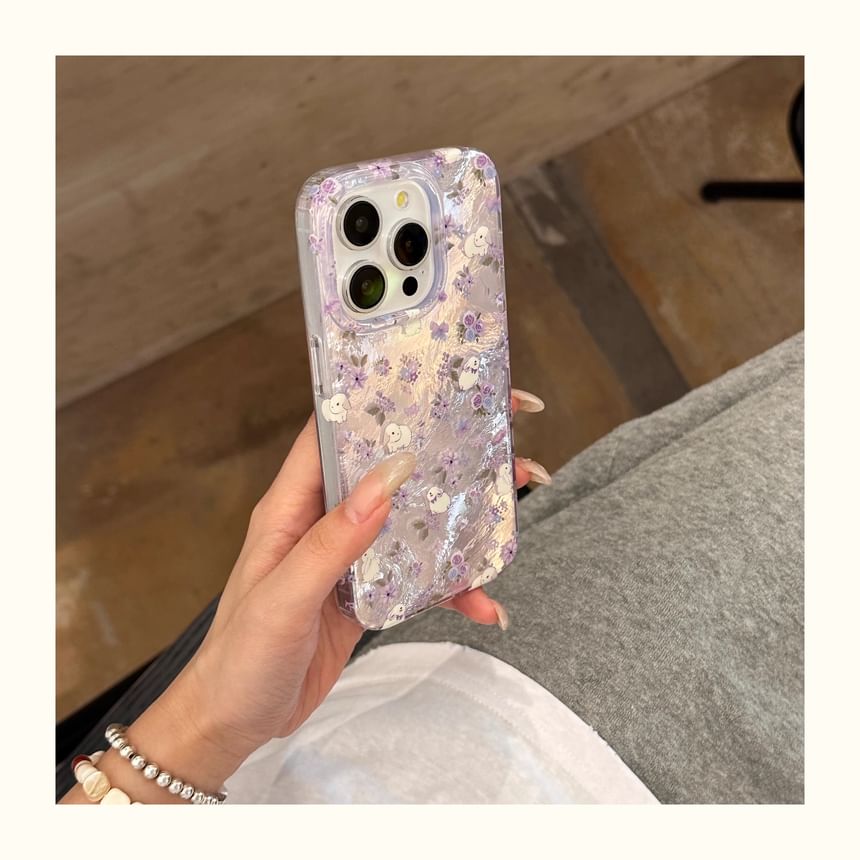 Case Strap with Floral Phone