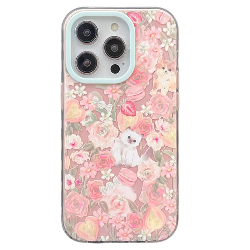 Phone Cat Floral Case