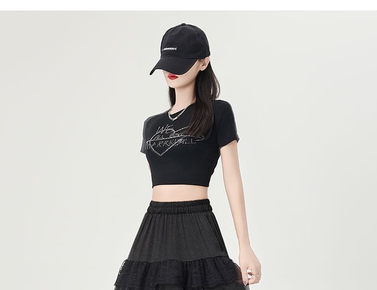 Plain Skirt Trim Lace A-Line Maxi Rise High