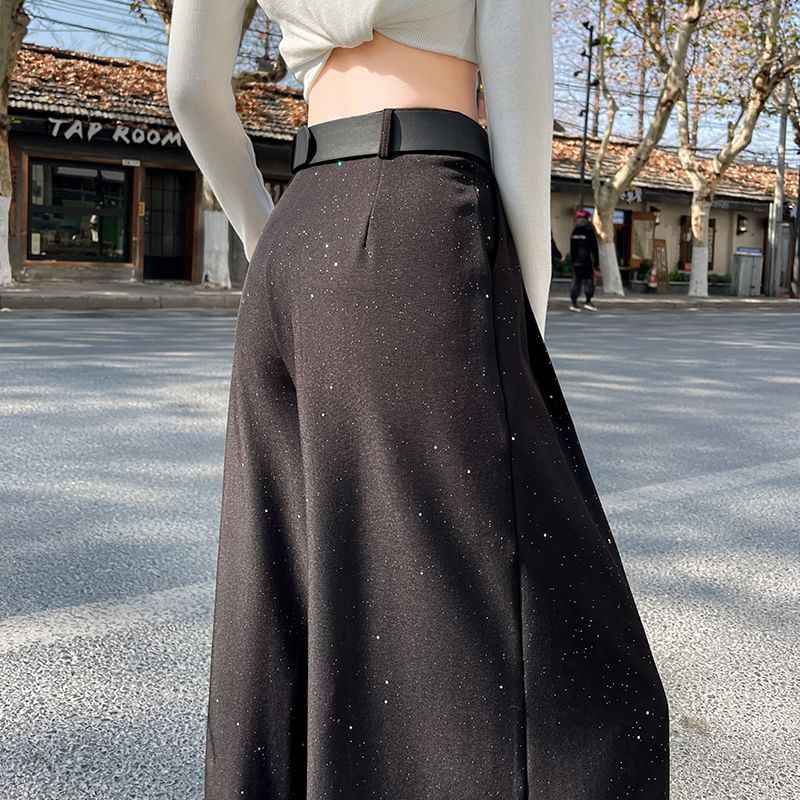Designs) High Waist Sequin Wide (Various Pants Leg