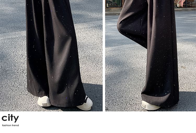 Designs) High Waist Sequin Wide (Various Pants Leg