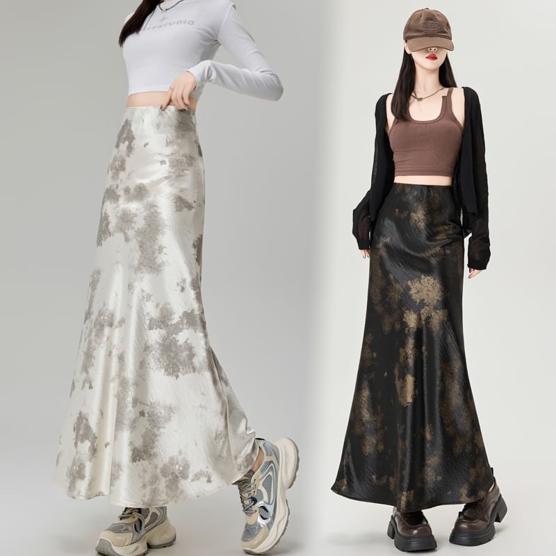 Maxi Skirt Tie High Dye Rise Mermaid