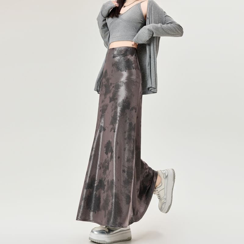 Maxi Skirt Tie High Dye Rise Mermaid