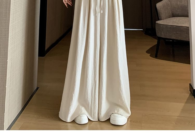 Plain Inverted High Pleated Pants Waist Leg (Various Wide Designs)