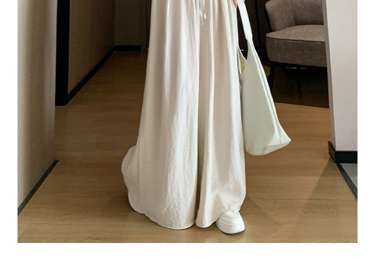 Plain Inverted High Pleated Pants Waist Leg (Various Wide Designs)