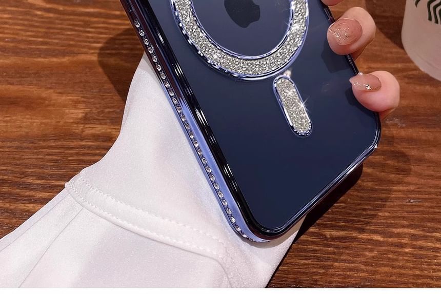 MagSafe) Magnetic Embellished Phone Case with (Compatible
