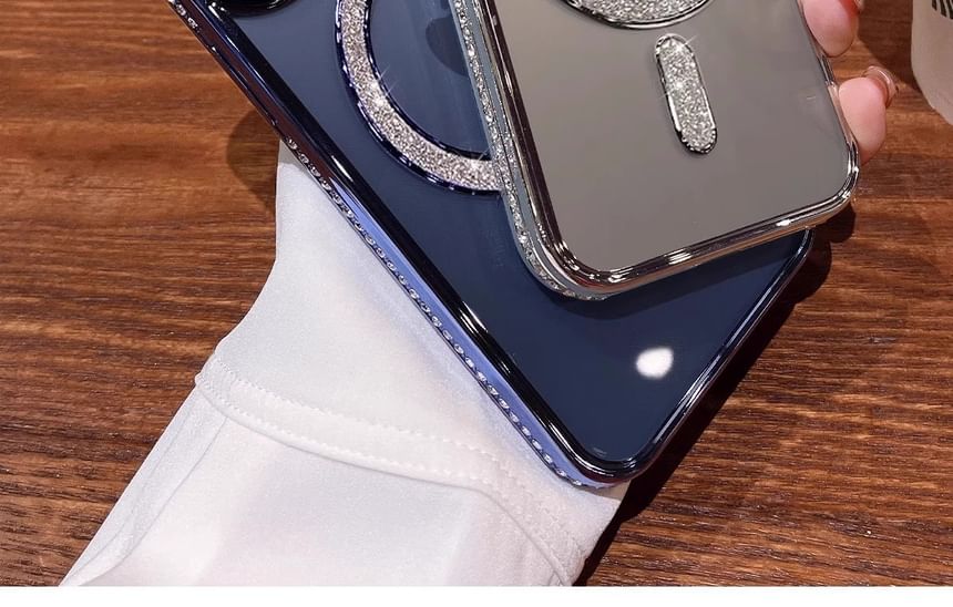 MagSafe) Magnetic Embellished Phone Case with (Compatible