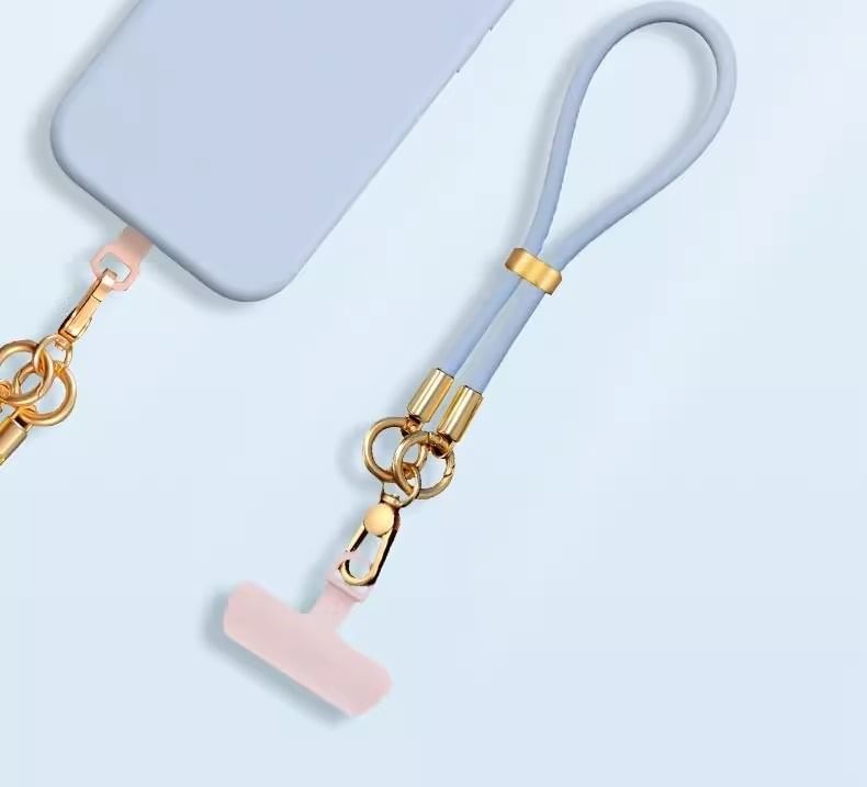 Strap with Pad Silicone Phone Lanyard