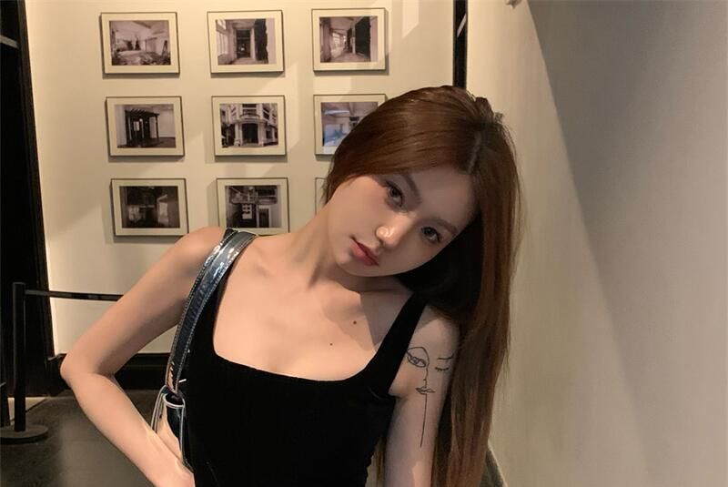 Leather Top Neck High Faux Rise Plain / Flared Square Camisole Pants