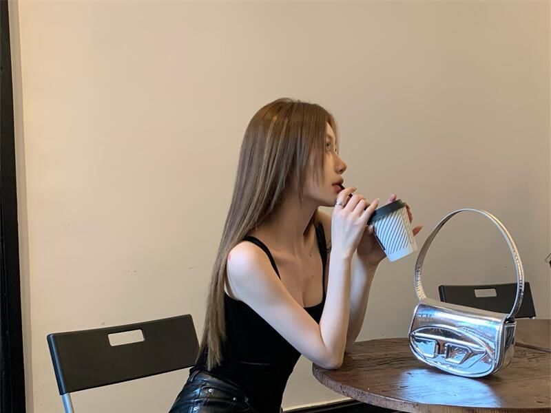 Leather Top Neck High Faux Rise Plain / Flared Square Camisole Pants