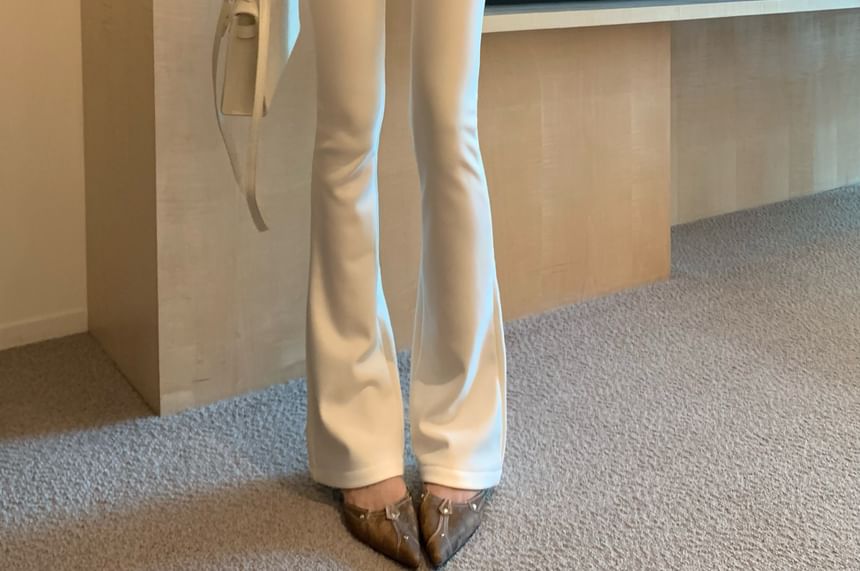 Rise Pants Plain High Flared