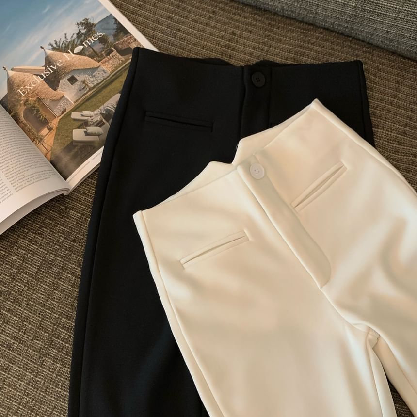 Rise Pants Plain High Flared