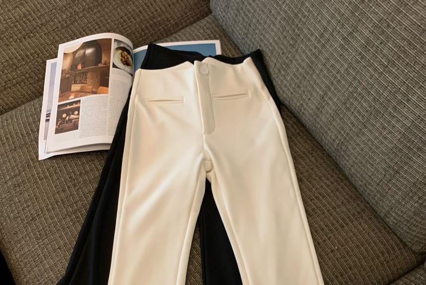 Rise Pants Plain High Flared