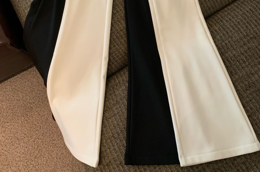 Rise Pants Plain High Flared