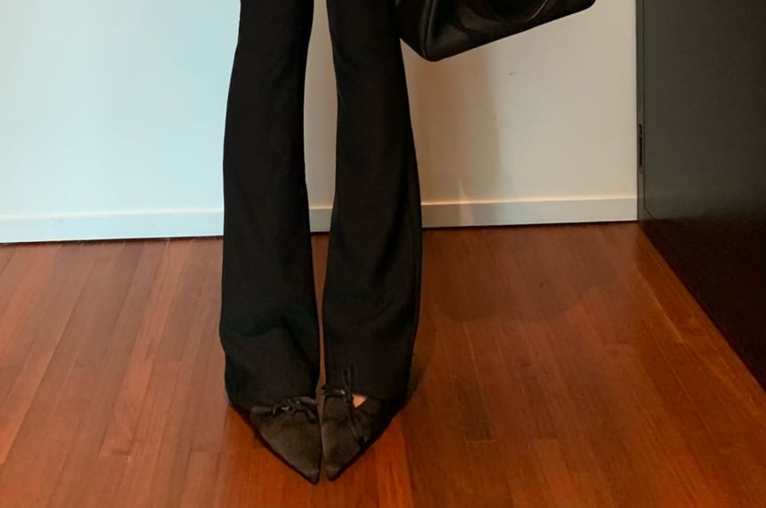 Rise Pants Plain High Flared