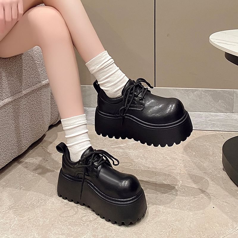 Platform Shoes Lace-Up Derby