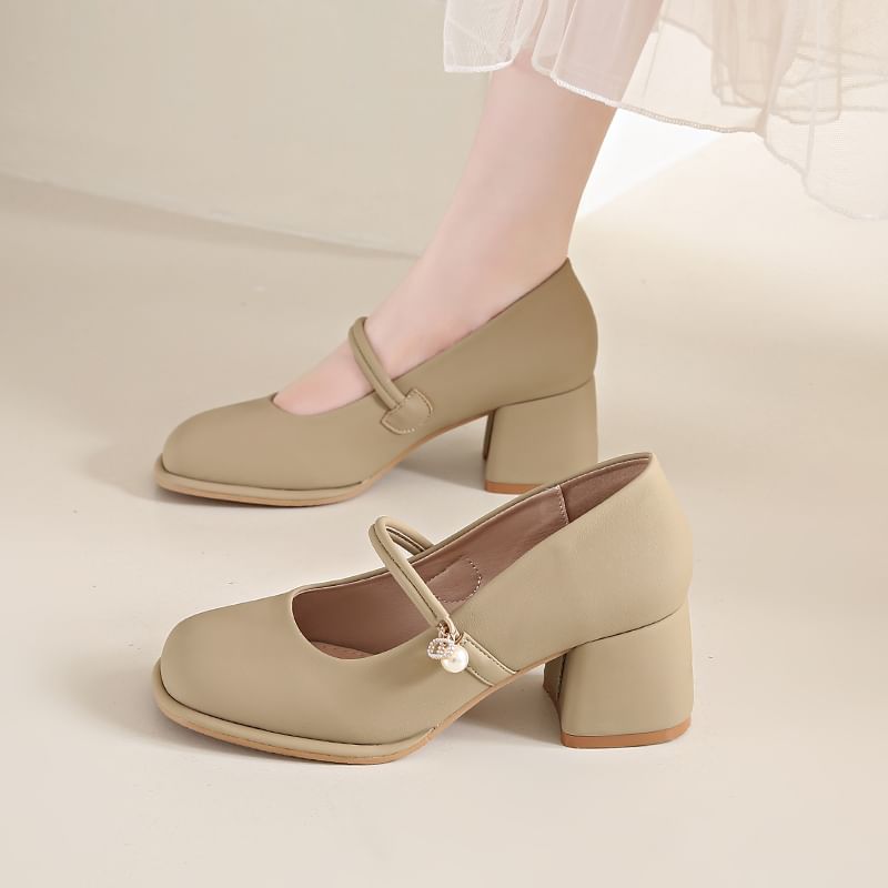 Heel Pumps Jane Mary Chunky