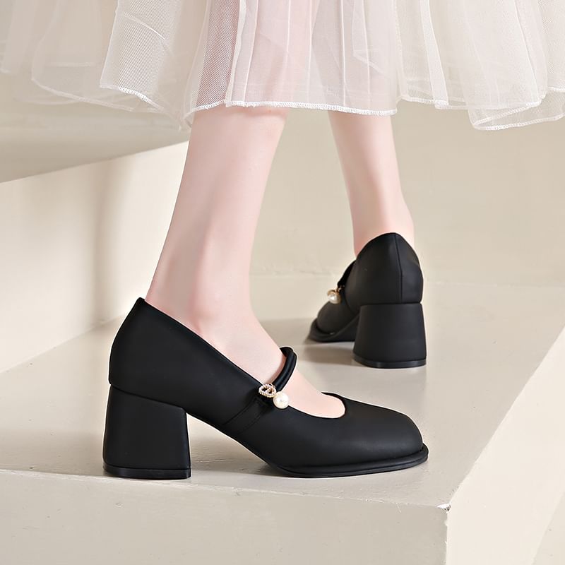 Heel Pumps Jane Mary Chunky