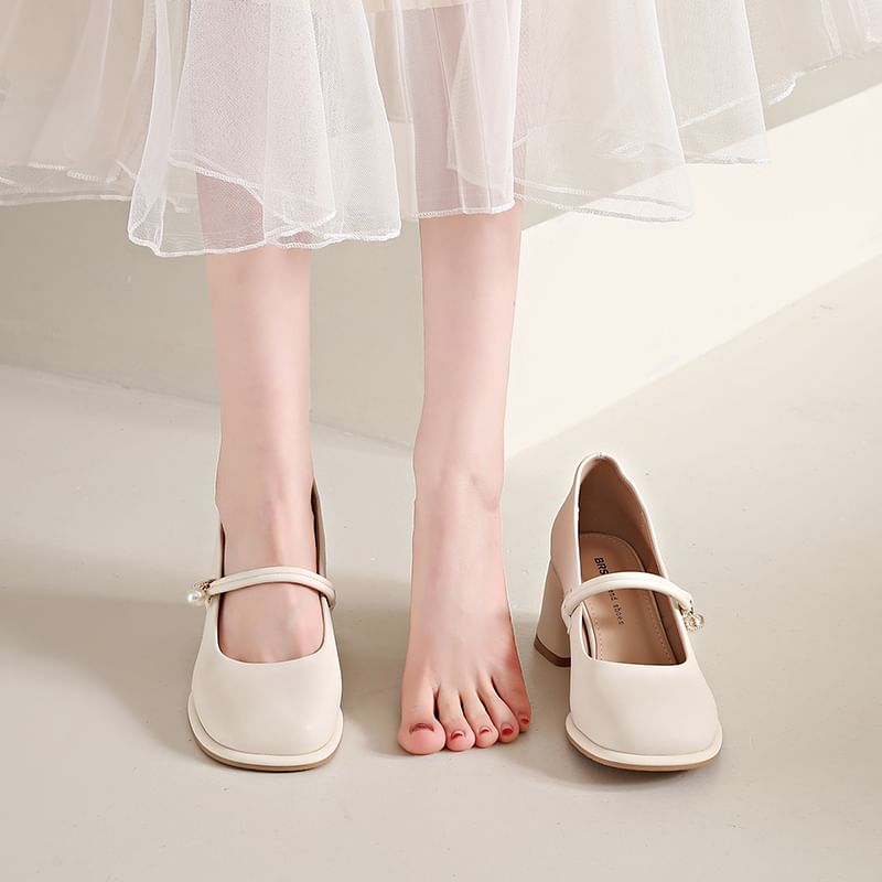 Heel Pumps Jane Mary Chunky