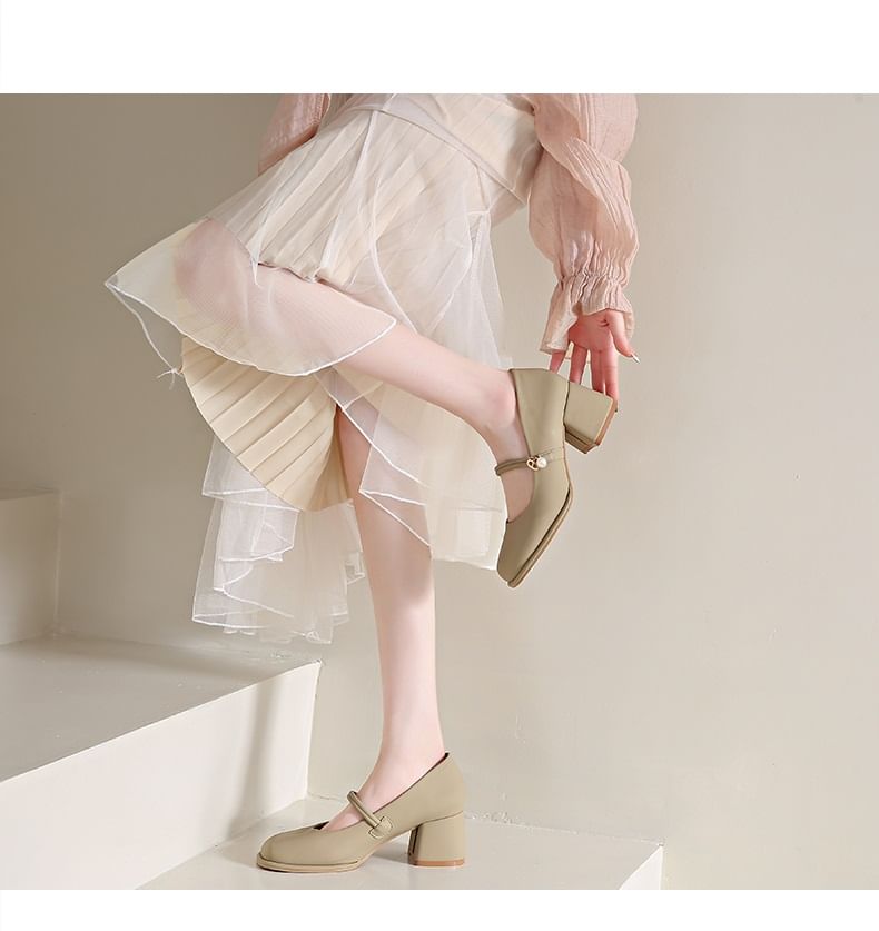 Heel Pumps Jane Mary Chunky