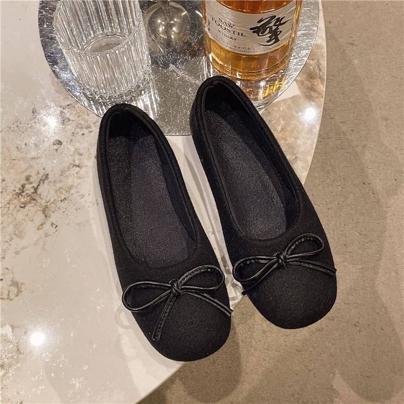Accent Flats Toe Bow Round