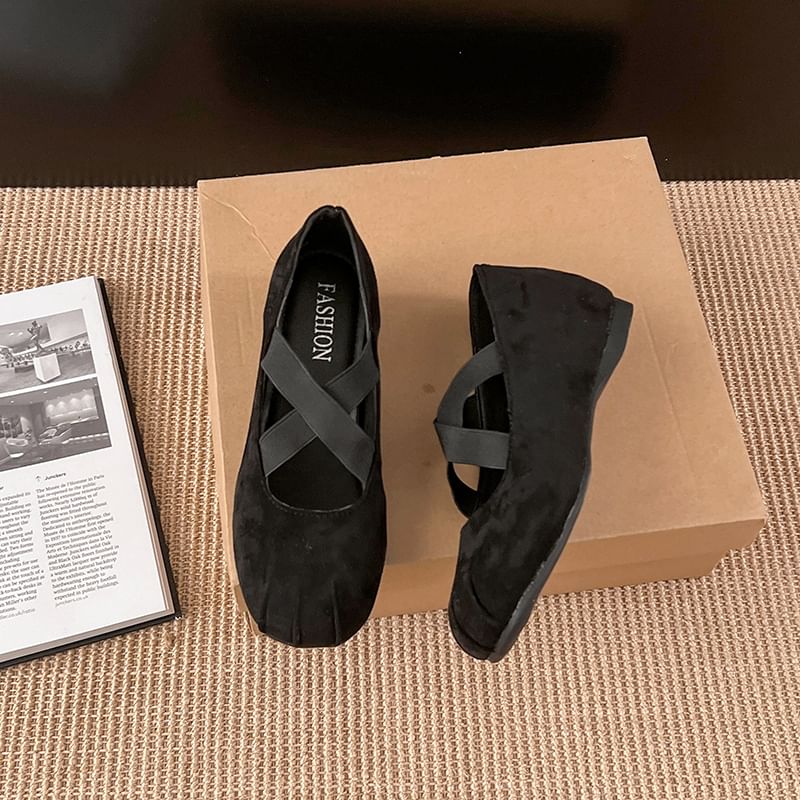 Mary Strap Shoes Cross Hidden Wedge Jane