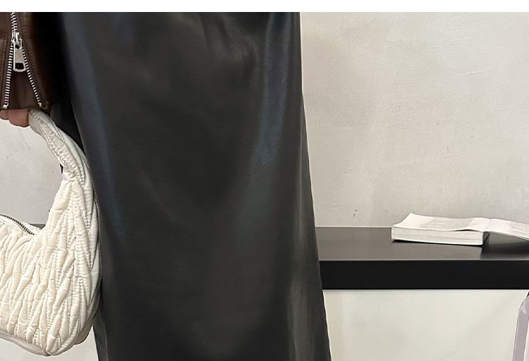 Mary Jane Leather Pumps Chunky Buckled Heel Faux