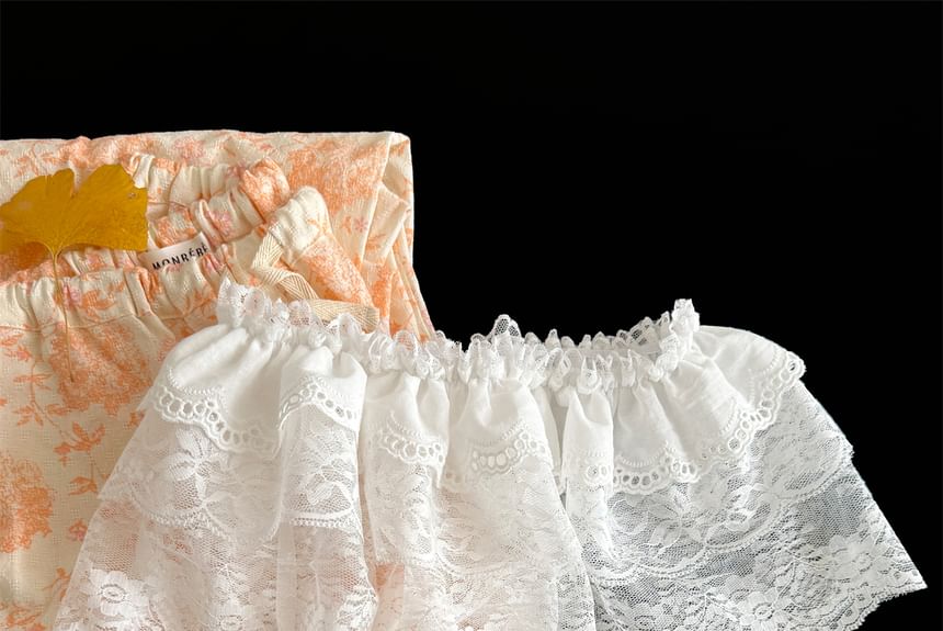 Layered Hem Decorative Lace