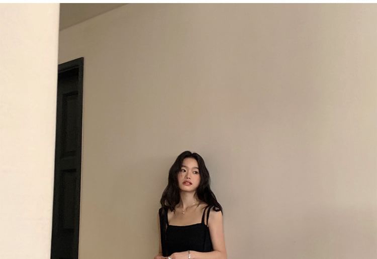 Dress Tie A-Line Maxi Shoulder Plain