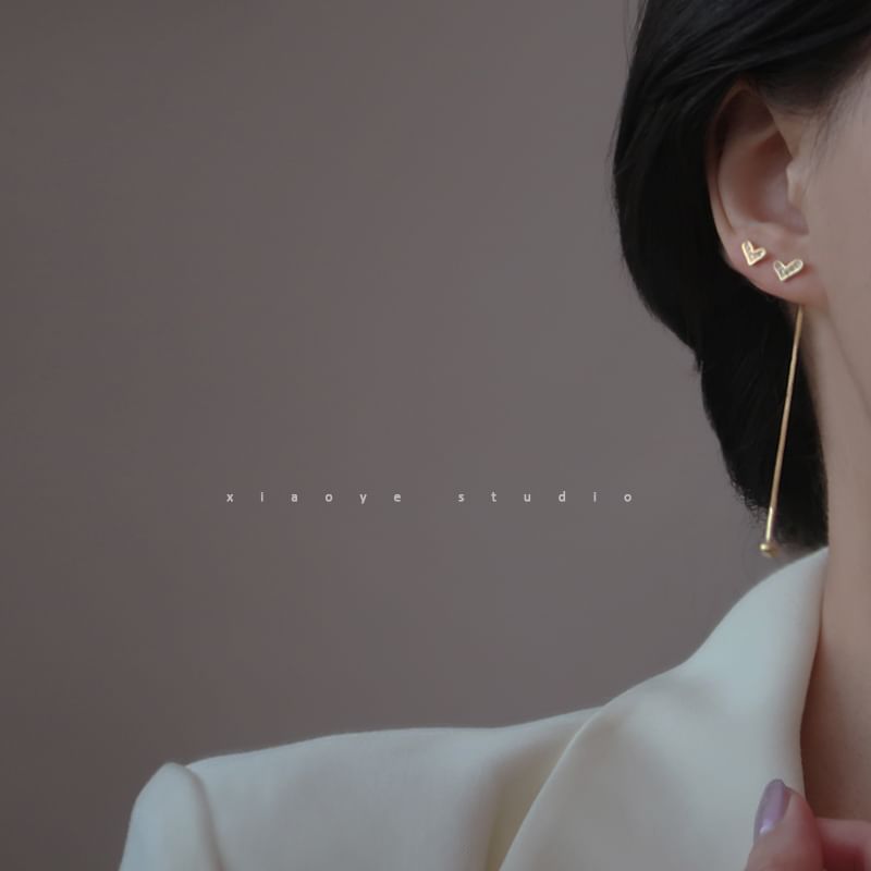 Heart Dangle Earring Alloy