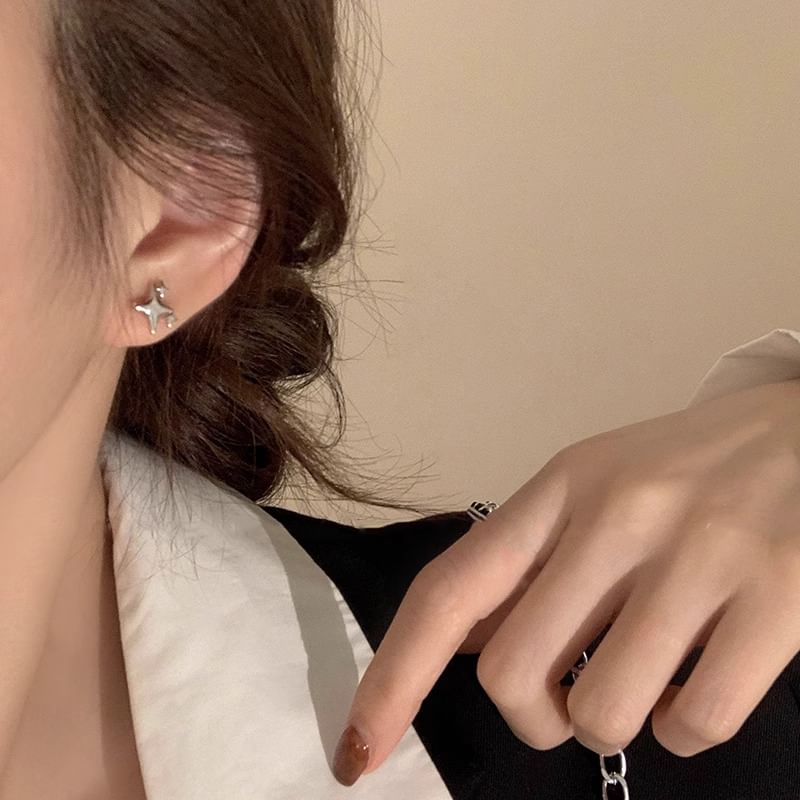 Earring Alloy Stud Asymmetrical Star