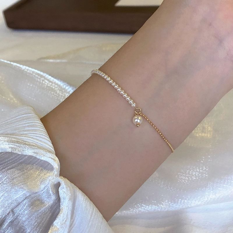 Alloy Pearl Bracelet Faux