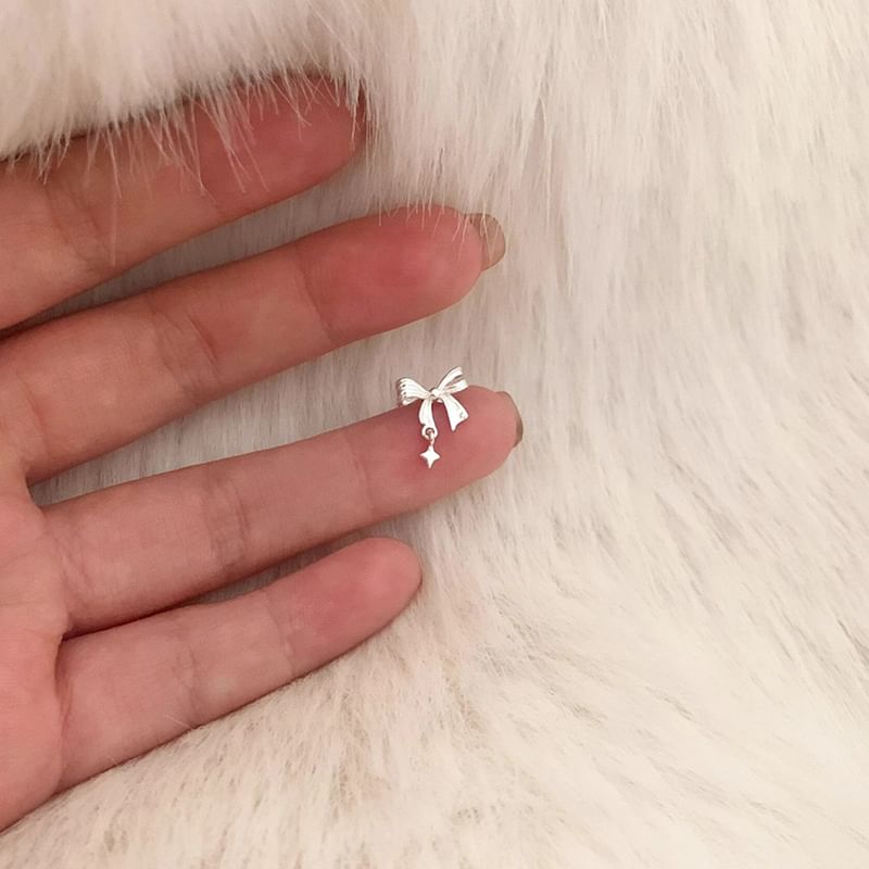 Bow Alloy Earring Drop