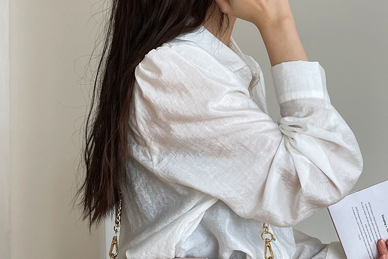 Bag Faux Shoulder Leather Flap